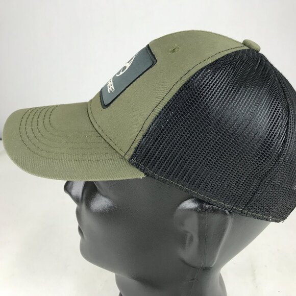 REALTREE Men’s Baseball Mesh Back Olive/Black Adjustable Snapback Patch Hat Cap - Picture 2 of 7